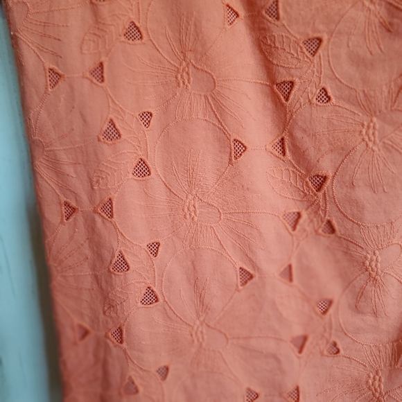 Lucky Brand Floral Eyelet Over Mesh Tee Shirt 0010 - Picture 5 of 6